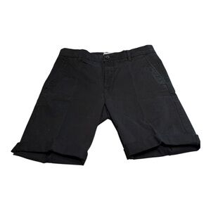 Topman Black Flat Front Shorts